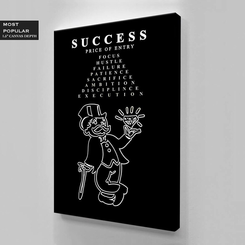 Monopoly Man Success Acrylic Glass Art Print, Modern Wall Decor image 2