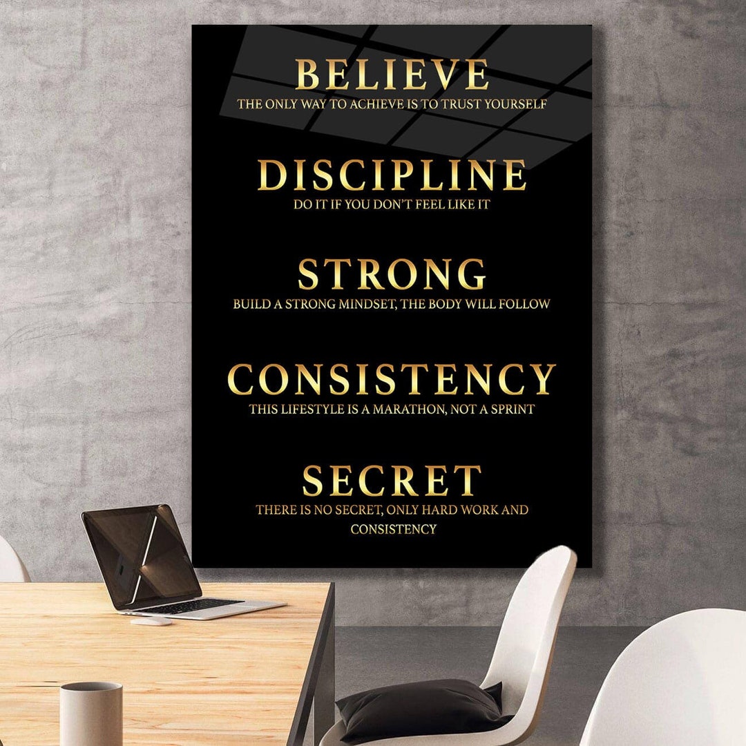 Motivational Wall Decor Gym Poster Home Office Studio Believe