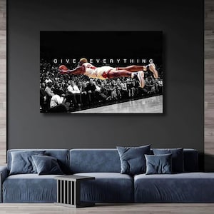 GIVE EVERYTH Dennis Rodman Basketball Player Wall Decor Super Star Inspirational Art Basketball-Fans Sports Art Motivation Wandkunst.
