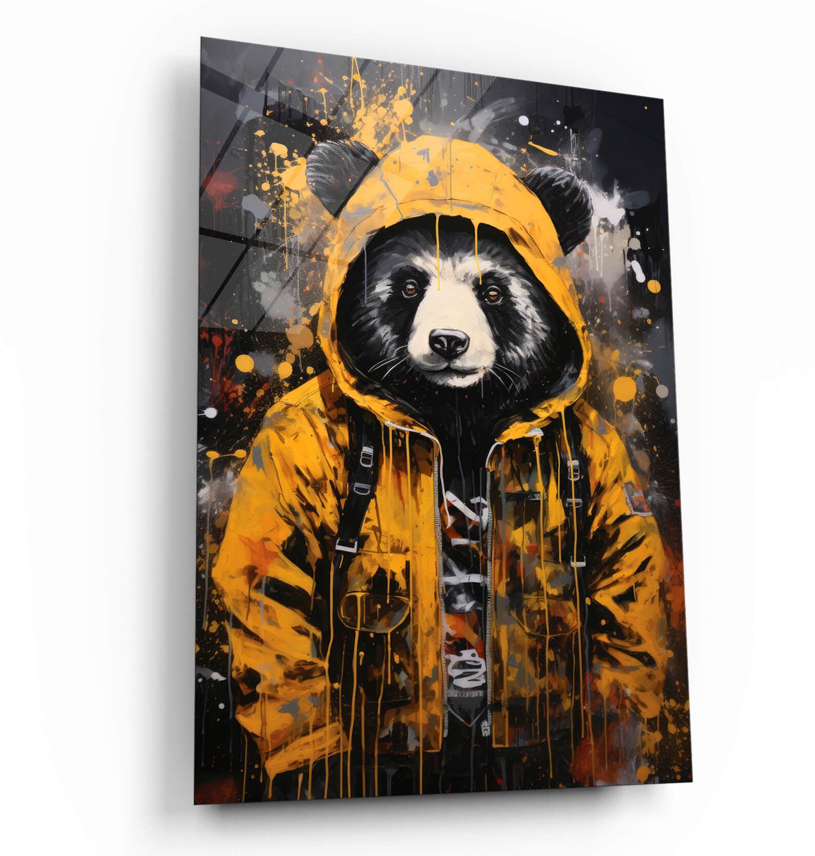 Stylish Panda Bear Graffiti Wall Art Banksy Wall Decor Canvas Art ...