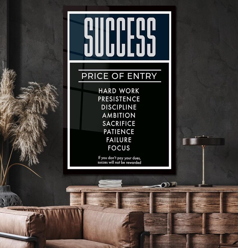 Success Noun Canvas Print: Modern Office Motivational Wall Art image 7