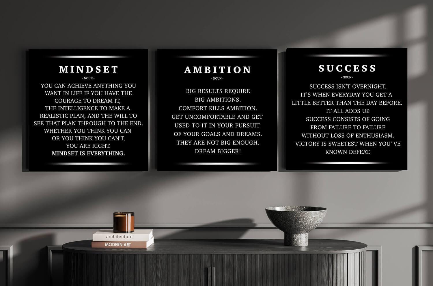 Dark Motivational Wall Art