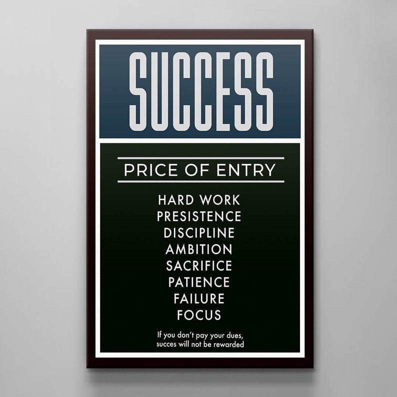 Success Noun Canvas Print: Modern Office Motivational Wall Art image 3