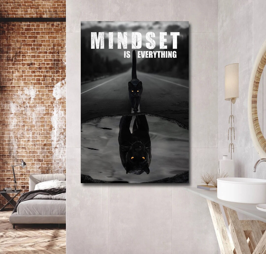Mindset is Everything Office Wall Art Design Motivational Canvas Wall ...