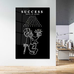 Monopoly Man Success Acrylic Glass Art Print, Modern Wall Decor image 5