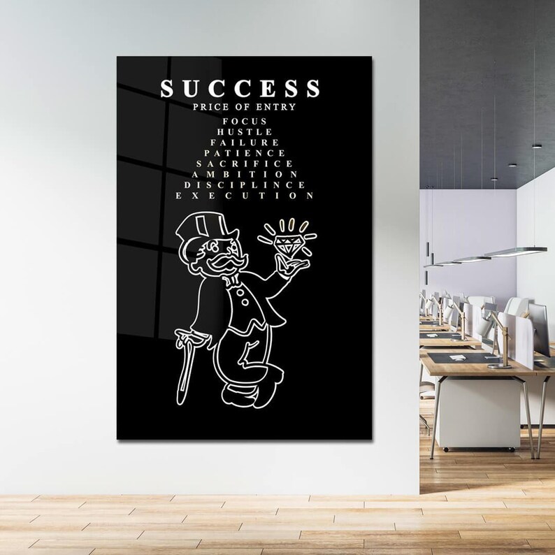 Monopoly Man Success Acrylic Glass Art Print, Modern Wall Decor image 5