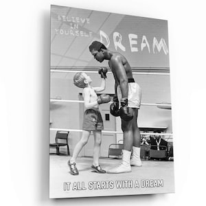Muhammad Ali Boxing Canvas Print: Motivational Sports Art