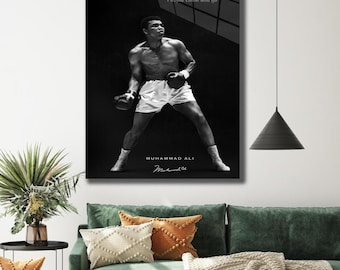 Focus On Yourself  Motivational Quotes Muhammad Ali Canvas Muhammad Ali Boxing Wall Print Sports Large Canvas Legend Wall Decor