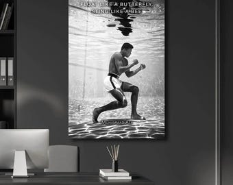 Muhammad Ali Canvas Print: Boxing Legend, Motivational Sports Art