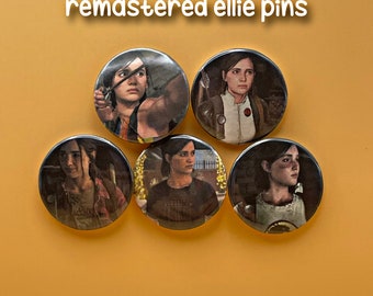 Remastered Ellie Williams Pin-Back Buttons