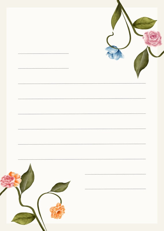 Floral Letter Template