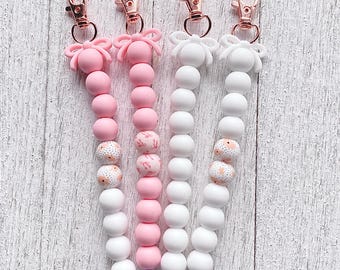 Glow Cervical Dilation Beaded Keychain/ Labor and delivery/Badge Buddy/Flower chain/gift for her/Gift for nurse bestie/Practical tool