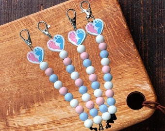Cervical Dilation Keychain: Silicone Beads, Nurse Midwife Gift