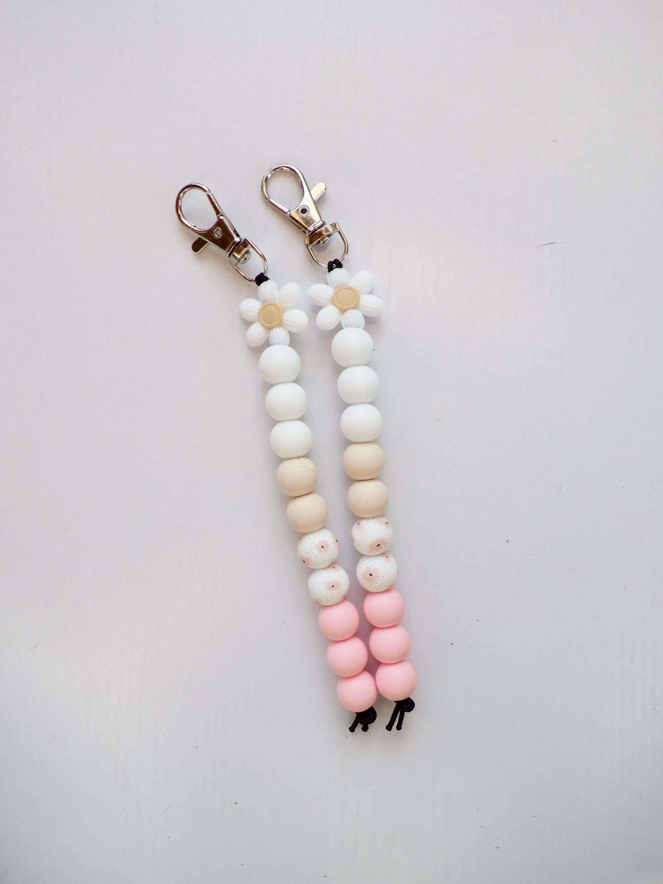 Cervical Dilation Beaded Keychain/ Labor and delivery/Badge Buddy/Flower chain/Valentine gift for her/Gift for nurse bestie/Practical tool