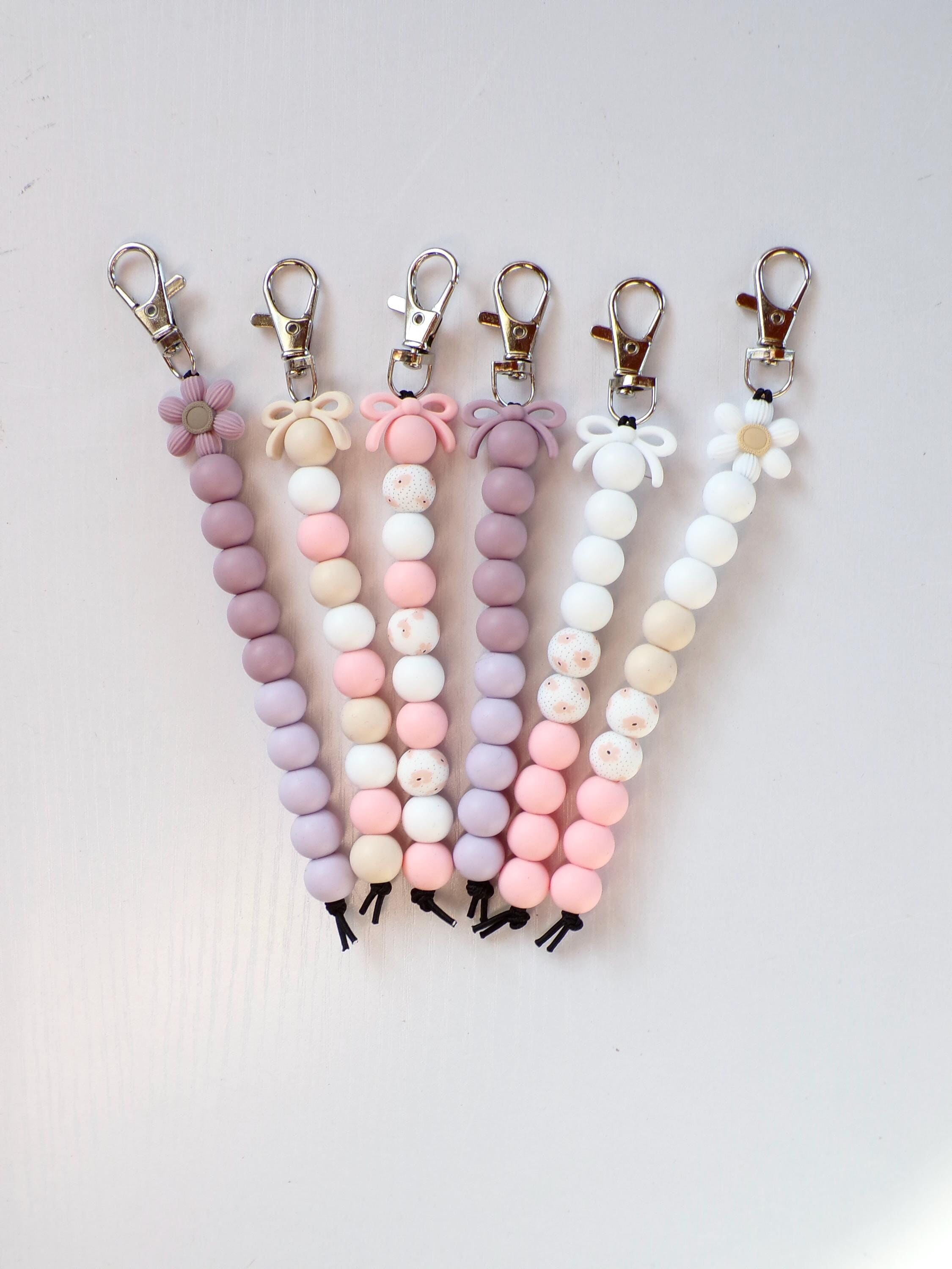 Labor and Delivery Cervical Dilation Beaded Keychain/Badge Buddy/Flower keychain/Valentine gift for her/Gift for nurse bestie/Practical gift