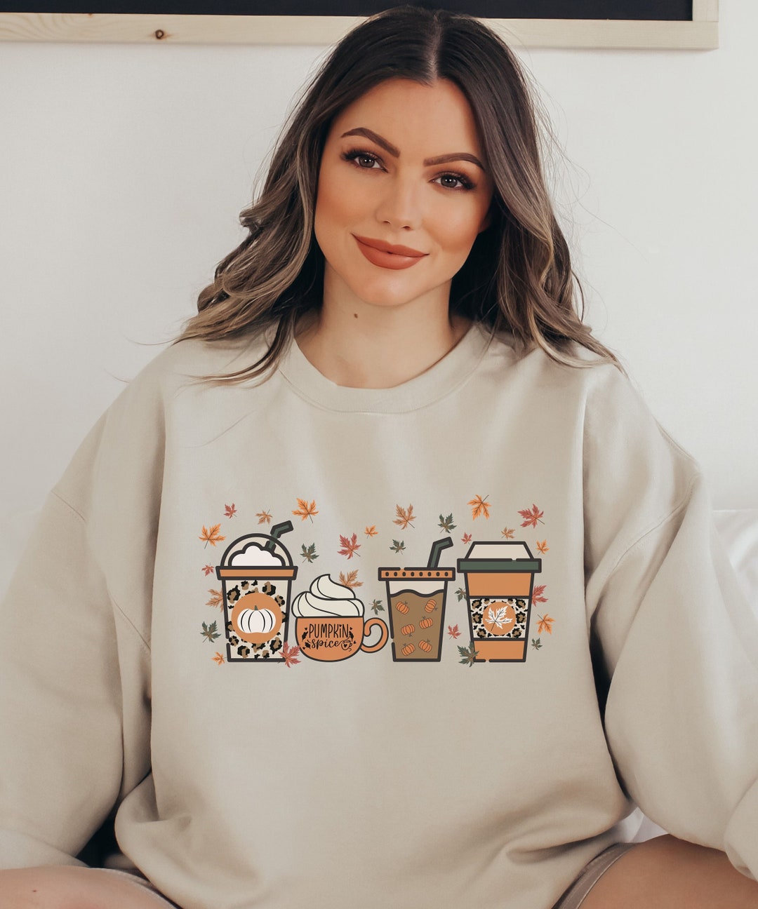 Pumpkin Spice Latte Sweater Cute Fall Coffee Top, Pumpkin Spice Sweater ...
