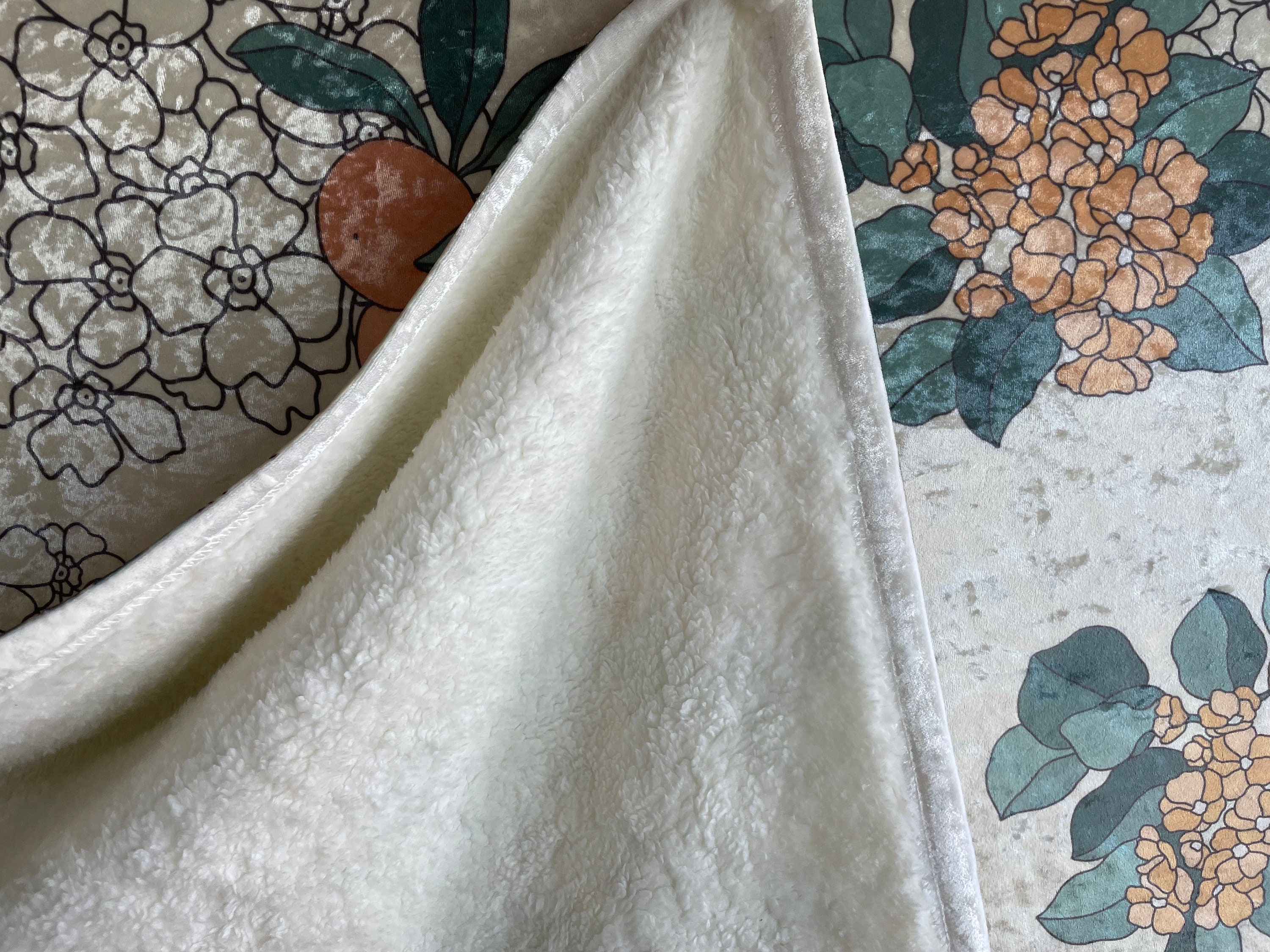 Crushed Velvet Blanket, Oranges Blanket, Clementines Baby Blanket