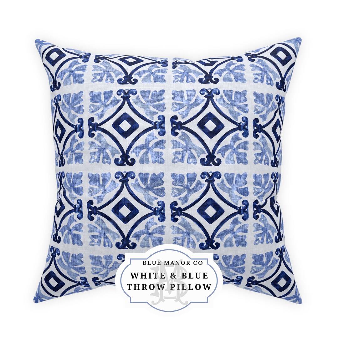 Chinoiserie Accent Pillow With Insert Throw Pillow Grand Millennial
