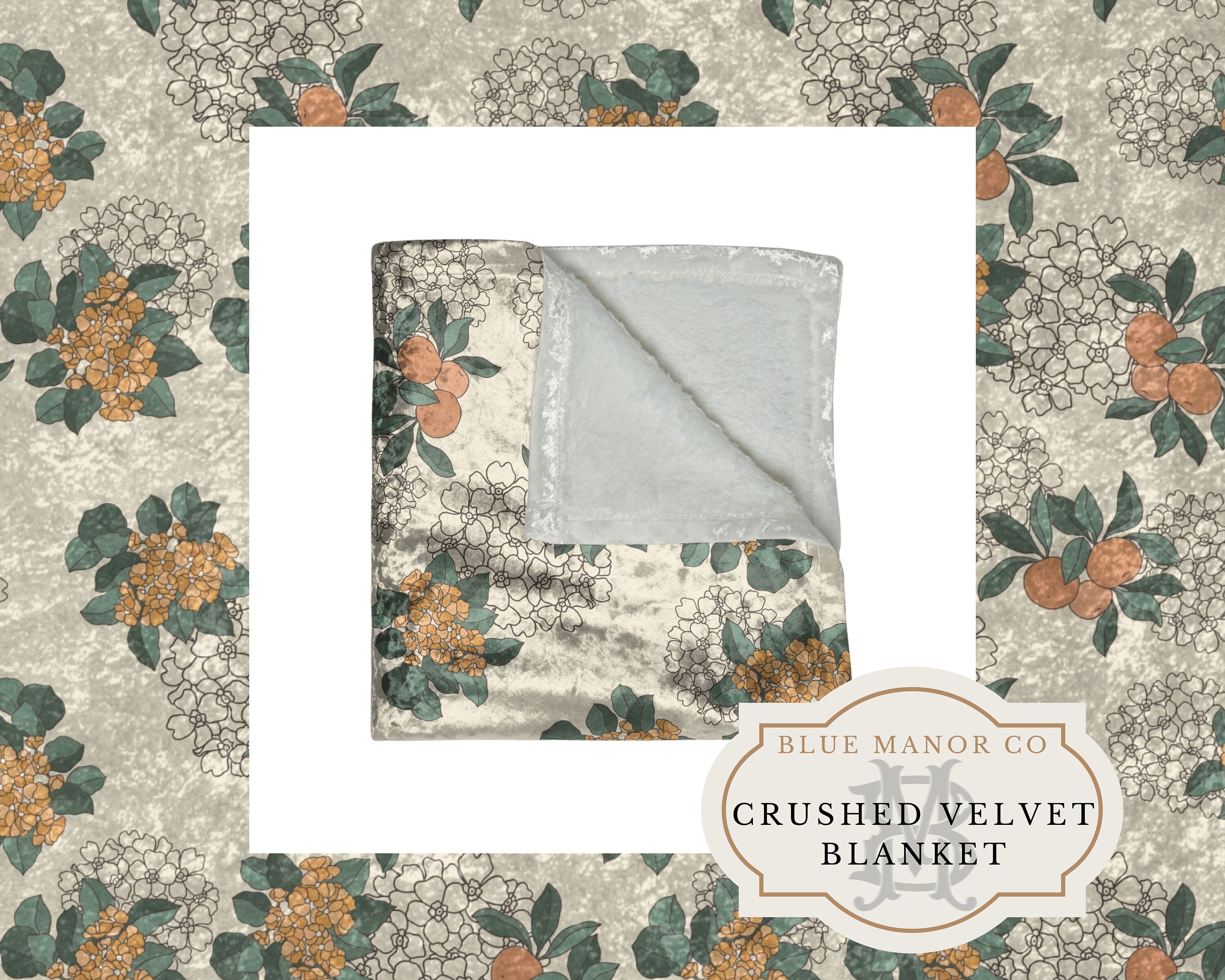 Crushed Velvet Blanket, Oranges Blanket, Clementines Baby Blanket