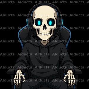 Customizable Gaming Skeleton PNG Tuber - Perfect for Vtuber Streaming | Veadotube Graphics