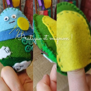 Marionnettes à doigt œuf de Pâques Oeuf de Pâques en feutrine Marionnette afbeelding 8