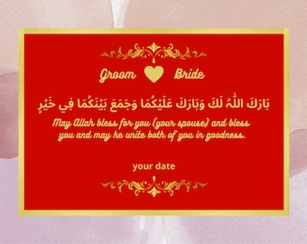 personalized label for gifts/ Bid-label, Nikkahgift- label/ Label wedding gifts / 6 pieces / Gift hangers/individual