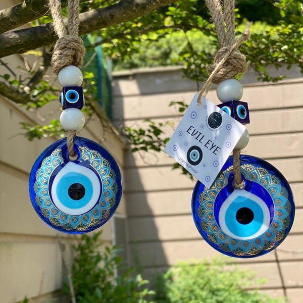 Evil Eye Wandbehang, Hausschutz, Wohndekoration, Geschenkidee für ein neues Zuhause, Wohnschutz, Glücksbringer, Schutzanhänger, Babyparty-Geschenk