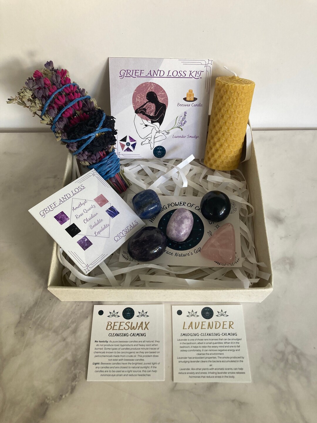 Grief and Mourning Crystal Kit, Grief Crystals, Healing Stones