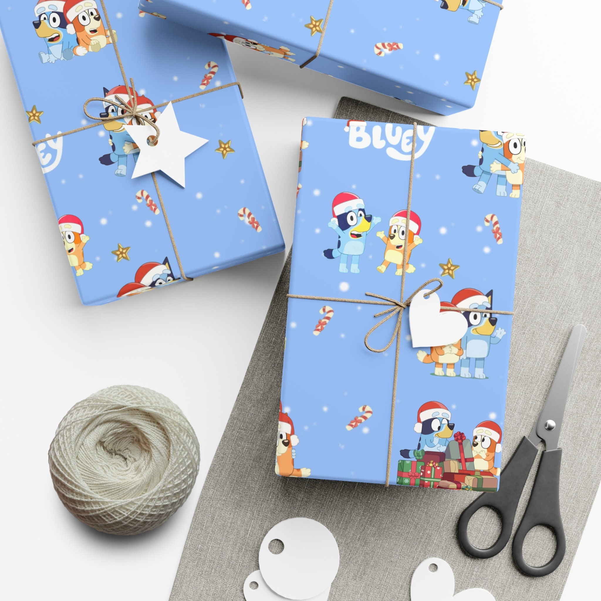 Bluey Christmas Wrapping Paper Etsy Bluey christmas wrapping paper etsy