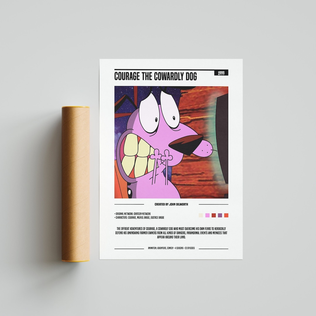 Courage the Cowardly Dog Cartoon Poster Courage the Cowardly - Etsy