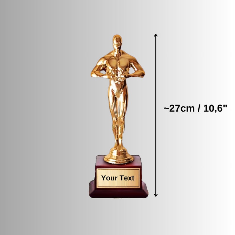 Personalized Oscarstyle Award Custom Engraved Trophy, Elegant Award