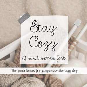 Blijf gezellig Handgeschreven lettertype voor het maken van notities Schattig Netjes Cursief Leuk geschreven Handschrift van studenten Digitale planner Studie iPad Goodnotes Opmerkelijkheid