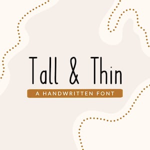 Tall & Thin Handwritten Font for Note Taking Neat Writing Bold Written Student Handwriting Digital Planner Study iPad Goodnotes Notability