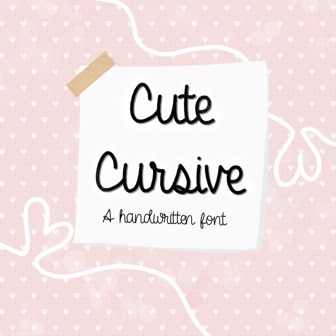 Cute Cursive Lettering Cute Cursive Handwritten Font for Neat Writing | Written Student ...
