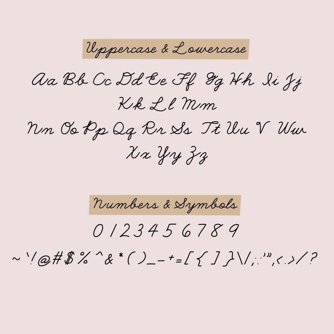 Cursive Handwritten Font for Note Taking, Cute Neat Writing Fun Written ...