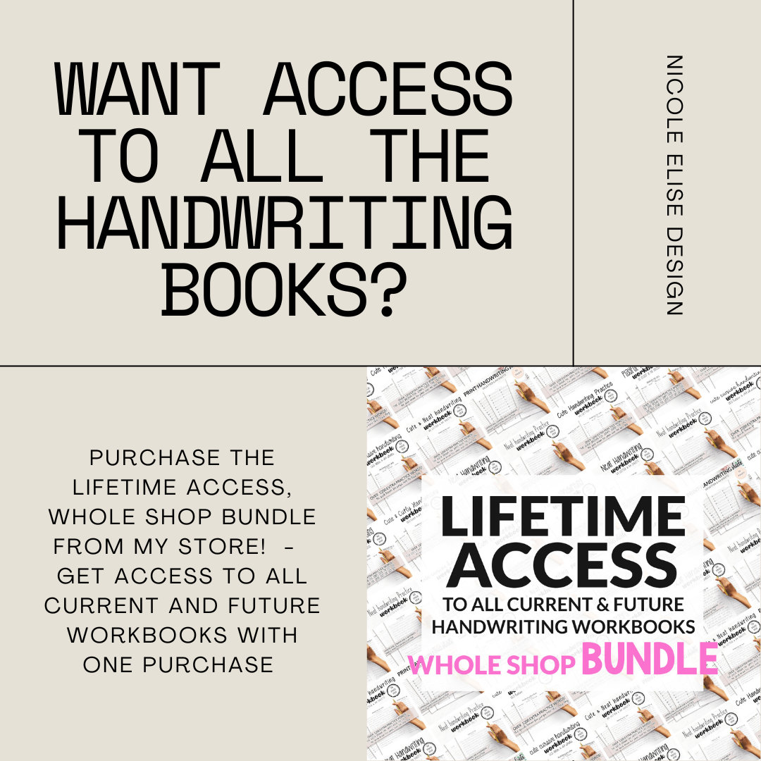 94 Page Journaling Hand Writing Practice Workbook Sheet Printable Guide ...