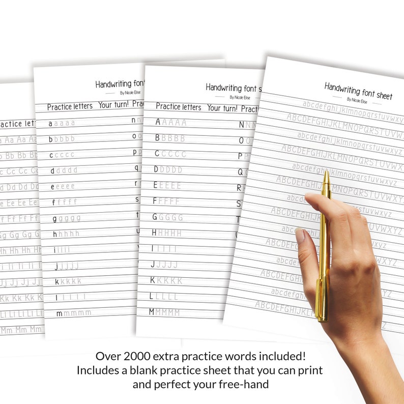 Note Writing Practice 99 Page Student Notes Hand Writing Practice Workbook Sheet Printable ...