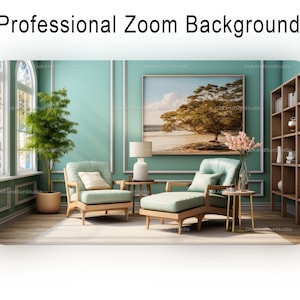 Realistic virtual background with a psychotherapist room view | Suitable for Zoom, Google Meet | Cozy zoom background | Microsoft team