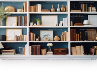 Zoom background bookshelf | Suitable for Zoom, Google Meet, Microsoft Teams etc.