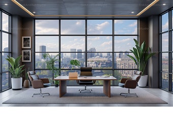 City View office | Zoom Virtual Backgrounds | Microsoft Teams | Facebook | Wallpaper | Google Meet | Backdrop | New York view Zoom