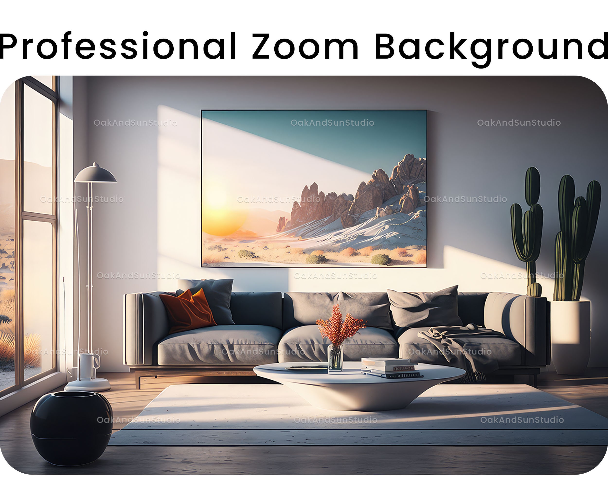 Zoom Virtual Background Home Office Minimalistic Zoom - Etsy Hong Kong