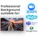 Realistic Virtual Background of Infinity Pool With Sunset in Bali ...