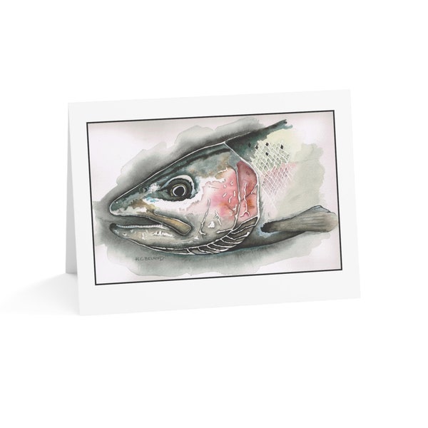 Wenskaartbundel - Steelhead aquarel Art Print