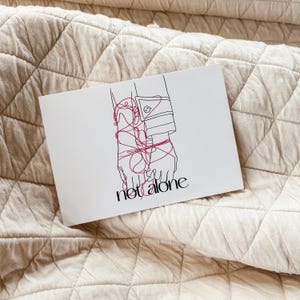 Postkarte | Chronic Illness | 300mg Naturpapier creme FSC® | Disability Awareness | - not alone