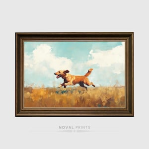 Jachthond, vintage hond schilderij, antiek dierenportret, jachthond print, boerderij schilderij, instant download, afdrukbare kunst