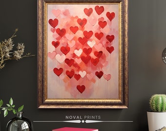 Valentines Heart Printable Wall Art, Valentines Gallery Wall, Valentine Digital Download, Valentines Wall Art Bundle, Valentines Wall Decor