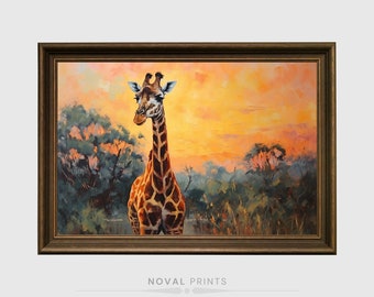 Safari Nursery Giraffe Wall Art Print, Safari Animal Wall Art, Giraffe Safari Nursery Decor, Giraffe Poster, Giraffe Print, Giraffe Wall Art