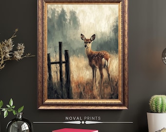 Deer Painting, Deer Watercolor Print, Doe Painting, Deer Gifts, Wildlife Painting, Wildlife Decor, Animal Decor, Deer Wall Art