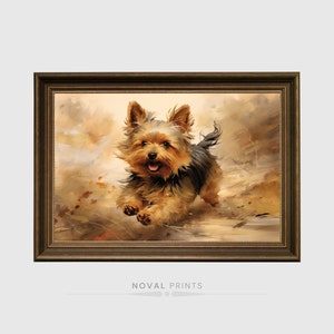 Yorkshire Terrier Dog Wall Art, Watercolor Yorkie Painting, Dog Home Decor, Animal Painting Art, Dog Memorial Lover Gift, Yorkie Portrait
