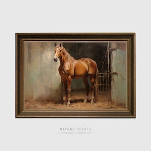 Arte ecuestre de la pared, arte rústico de la pared, decoración de la granja, arte de la pared del caballo, decoración del caballo vintage, impresión del caballo vintage, pintura animal, decoración del caballo